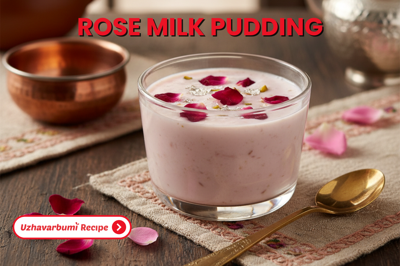 Rose milk pudding